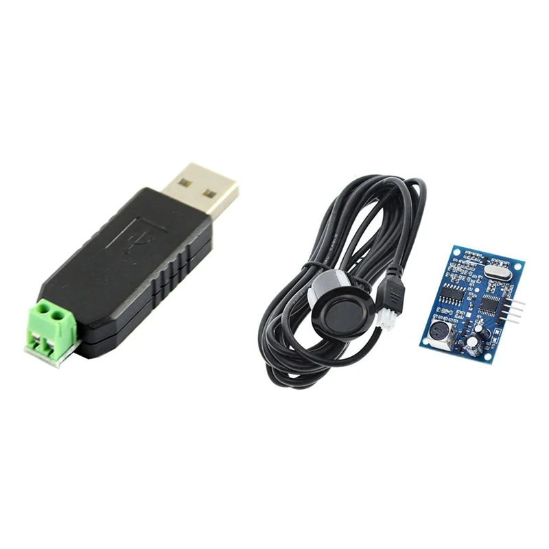 

USB To RS485 485 Converter With Ultrasonic Module AJ-SR04M Water Proof Integrated Distance Measuring Transducer Sensor