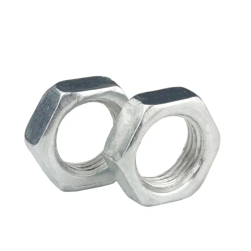 M7 M8 M9 M10 M12 M14 M16 Цвет белого цинка, цинково-никелированная шестигранная гайка с мелкими зубьями, шестигранные гайки с мелкой резьбой