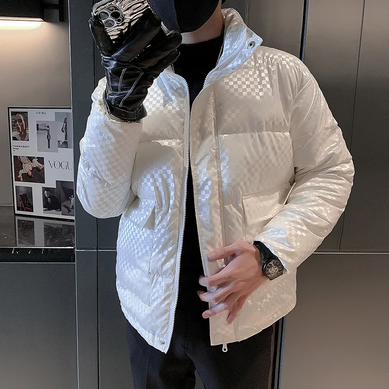 

2023 модная Высококачественная Мужская Утепленная куртка, мужские теплые парки, пузырьковое пальто, зимняя мужская флисовая куртка Y31
