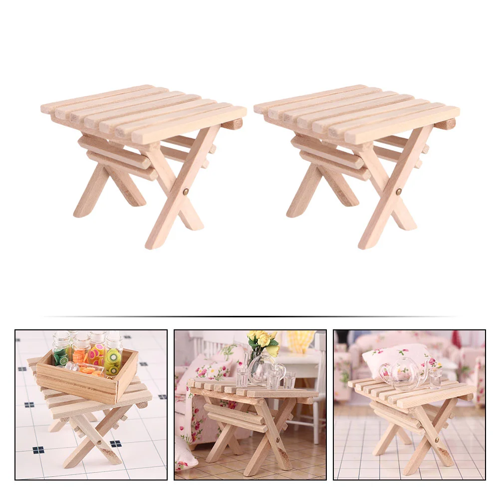 2 шт. складной стол Shiwan мини-аксессуар для дома пейзажное украшение миниатюрная