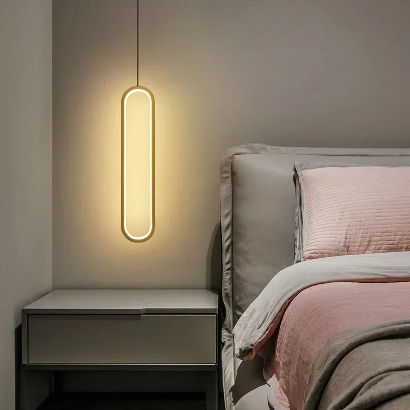 Скандинавская Минималистичная овальная Люстра для столовой настенный