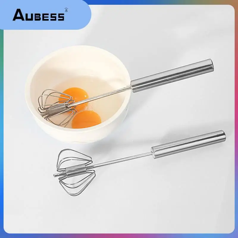 

Cream Utensil Semi-automatic Suitable Whisk 304 Stainless Steel Rotating Manual Mixer Kitchen Tools And Gadgets Egg Beater