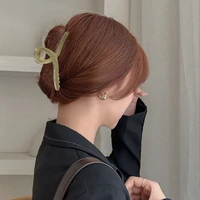 2022 korean fashion plastic grab clip large colorful hair clip crab hair claws for women girl hair accessories hair style make