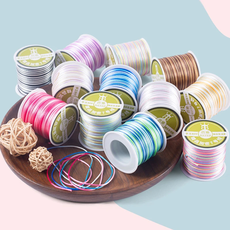 Нейлоновый шнур с резьбой 1 5 мм плетеный для макраме изготовления браслетов и