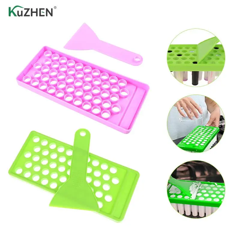 

2Pc/Set Diy Lip Balm Lip Gloss Crafting Kit Anti-deform Plastic DIY Handmade Lip Gloss Making Tray Spatula Set
