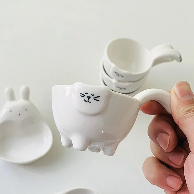 Керамическая лодка для соуса с ручкой лапши Omu милый дизайн кролика идеально