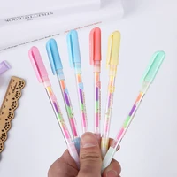 35pcs 6 in 1 drawing highlighter pastels marker rainbow color color pens gel pen gouache