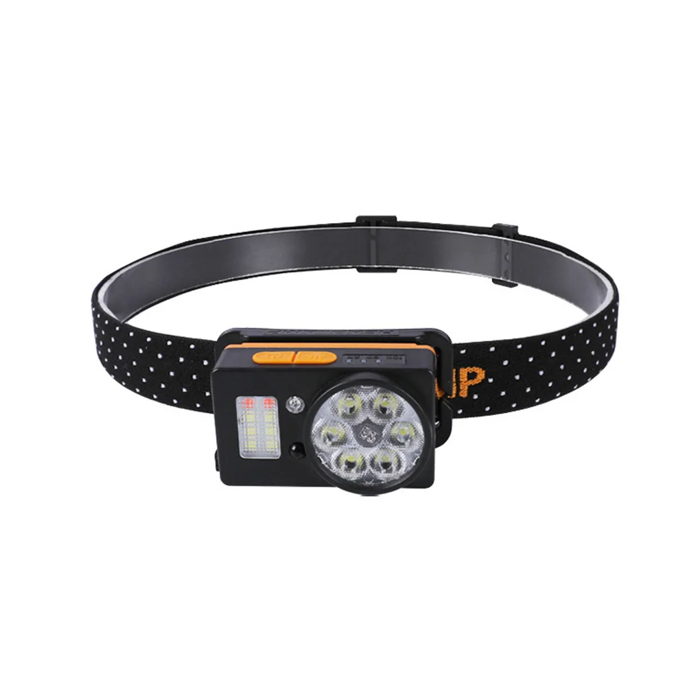 

Headlamp Headlight Fishing 0-90° 2-8H 6 LED Charging Cable Head-Mounted