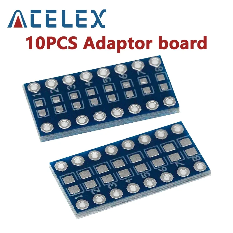 10 шт. адаптерная плата 0805 0603 0402 SMT для сварки DIP прямой вставки резисторов и