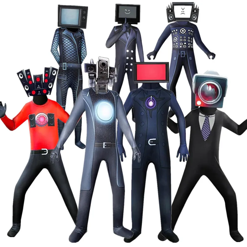 Необычный детский костюм для косплея S-Skibidi унитаза мужской ТВ-камеры игры Dop да