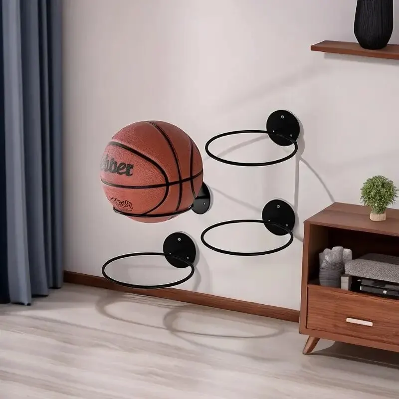 Foot Ball Rack 1PC Iron Basketball Football Volleyball Storage Rack Household Wall ...
