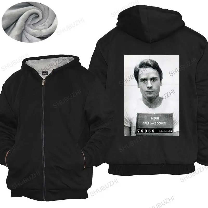 

Mens winter cotton warm coat loose tops Boardrippaz hoodies Ted Bundy Mugshot Manson Dahmer Serial Killer male cotton hoodie