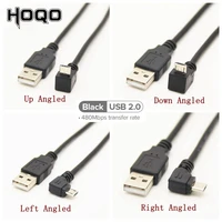 90 degree micro usb male to usb 2 0 male data charge short cable for android phone tablet %ef%bc%8cup down angled microusb cable