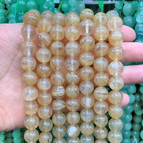 Натуральные каменные бусины Citrine Quartz 4/6/8/10/12 мм