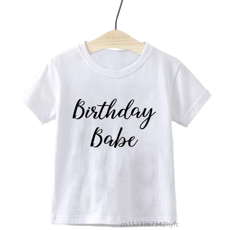 

Детские футболки на день рождения с принтом, футболки для мальчиков и девочек, детские забавные милые подарочные футболки