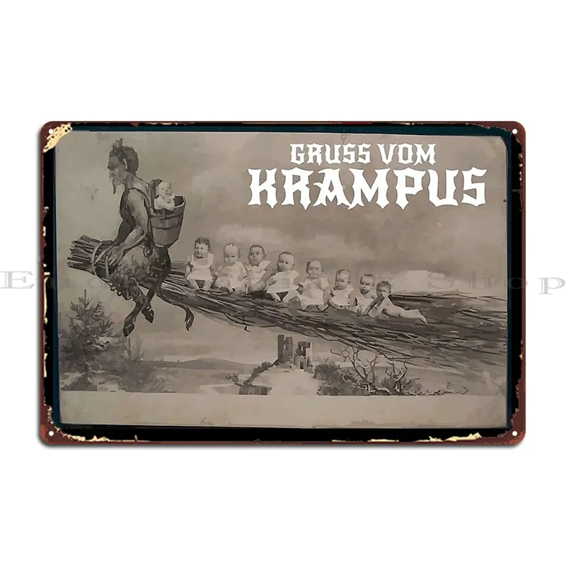 Веселый Крамп грант блювота приветствие из Рождества демон металлическая