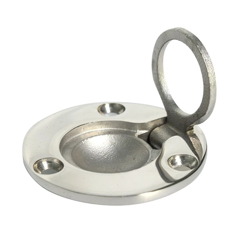 

2023 New Door Knob Handle Pull Ring Stainless Marine Boat Caravan-Deck Flush Pull Lift Handle Furniture Cabinet Pull