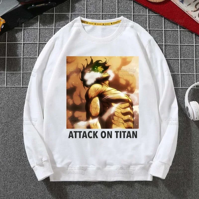 Толстовка мужская в стиле хип-хоп с капюшоном атака на Титанов