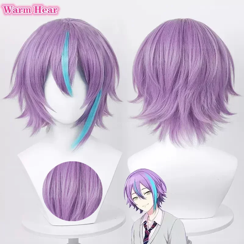 SUA31 Kamishiro Rui Аниме Косплей Короткий Фиолетовый Выделите Синий Парик Из