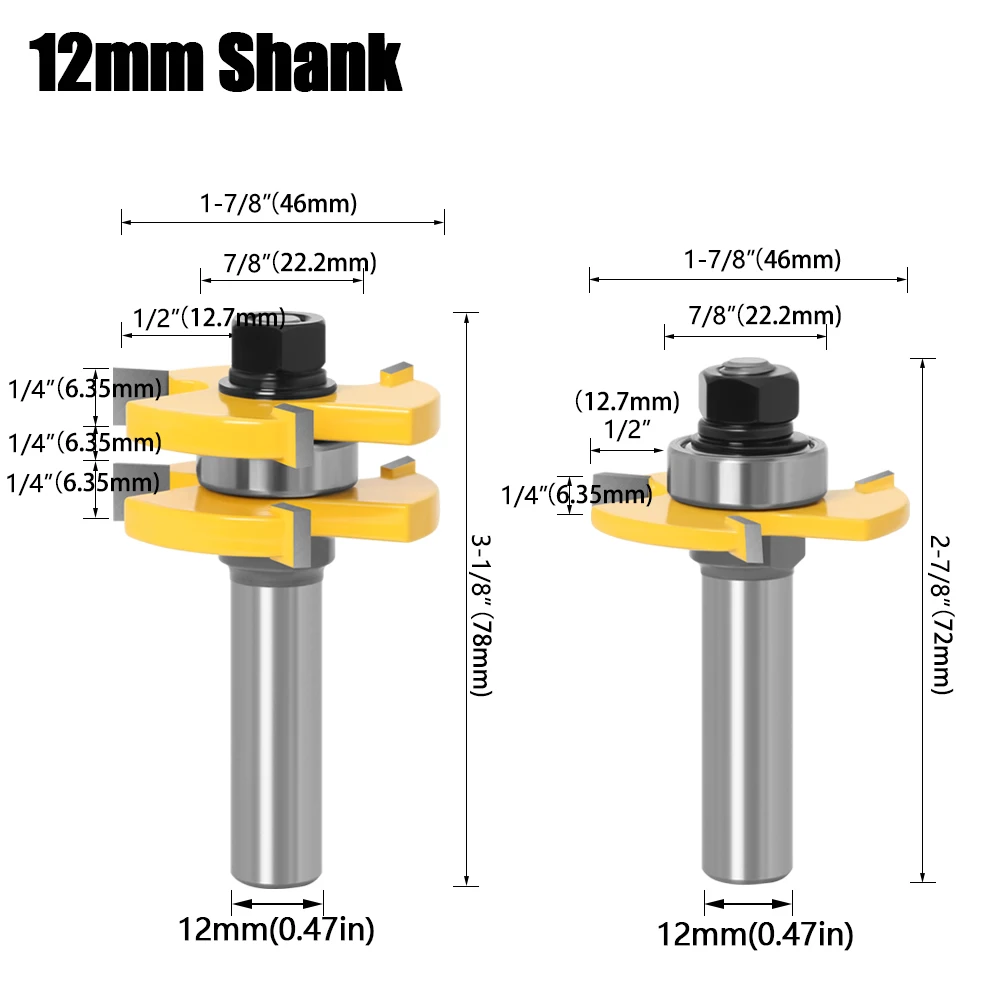 Набор фрез с язычком и пазом JGZUI