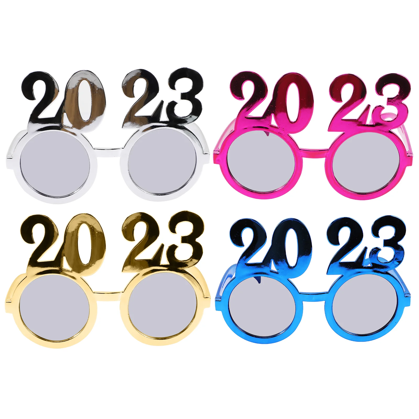 

4pcs New Year Glasses 2023 Party Eyeglasses Photo Props New Years Eve Party Supplies