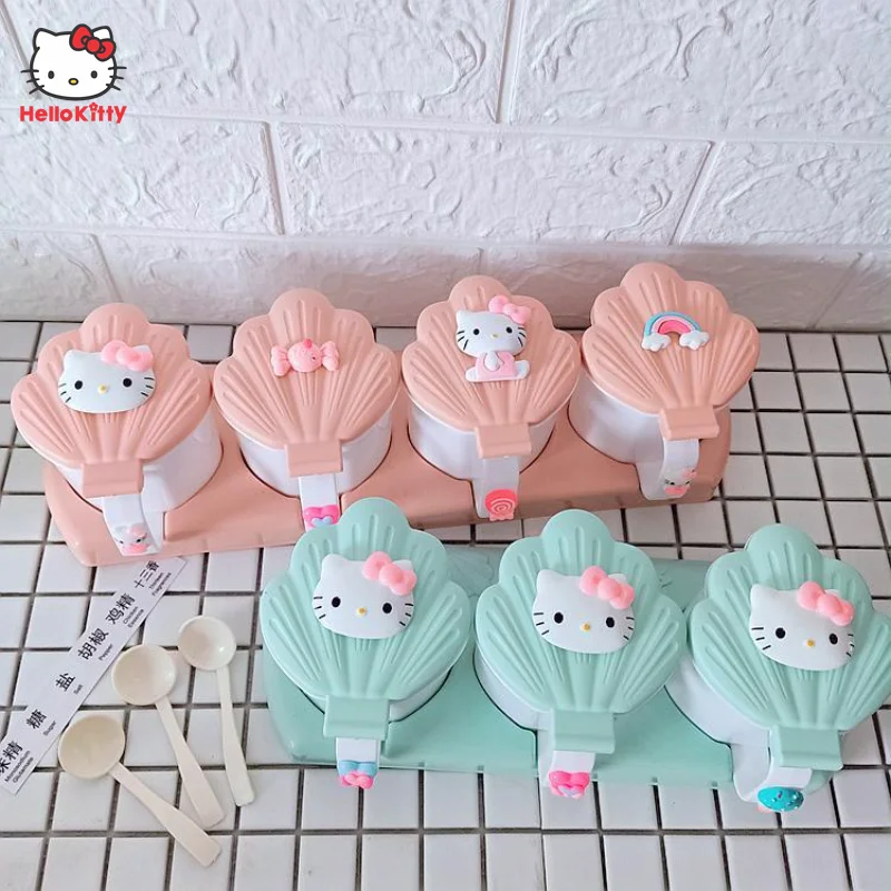

Sanrio аниме Hello Kitty банка для приправ Kawaii бытовой Кухонный Контейнер для хранения Контейнер для приправ