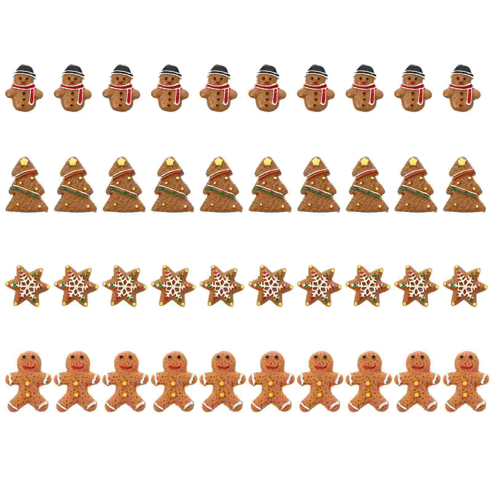 

Christmas Ornaments Gingerbread Mini Man Charms Making Fillers Ornament Figurine Clay Crafts Gifts Pendant Bag Favors Party