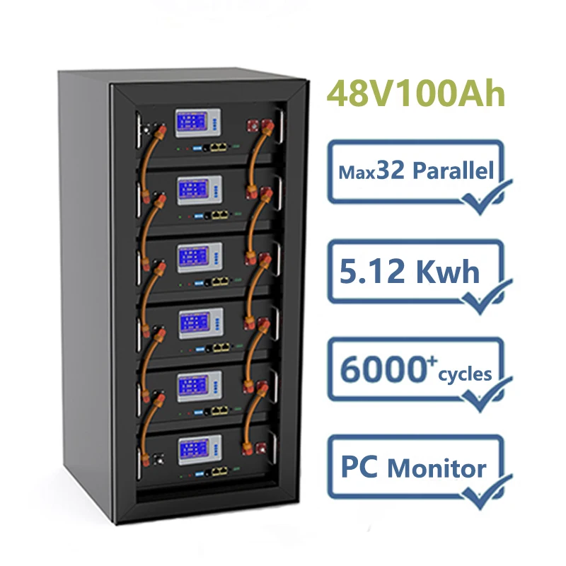 

48V Solar Inverter Battery 5Kw 6Kw 10Kw 48V 50Ah 100Ah 120Ah 200Ah LiFePO4 Pack Battery 48V Lithium Ion Phosphate Battery