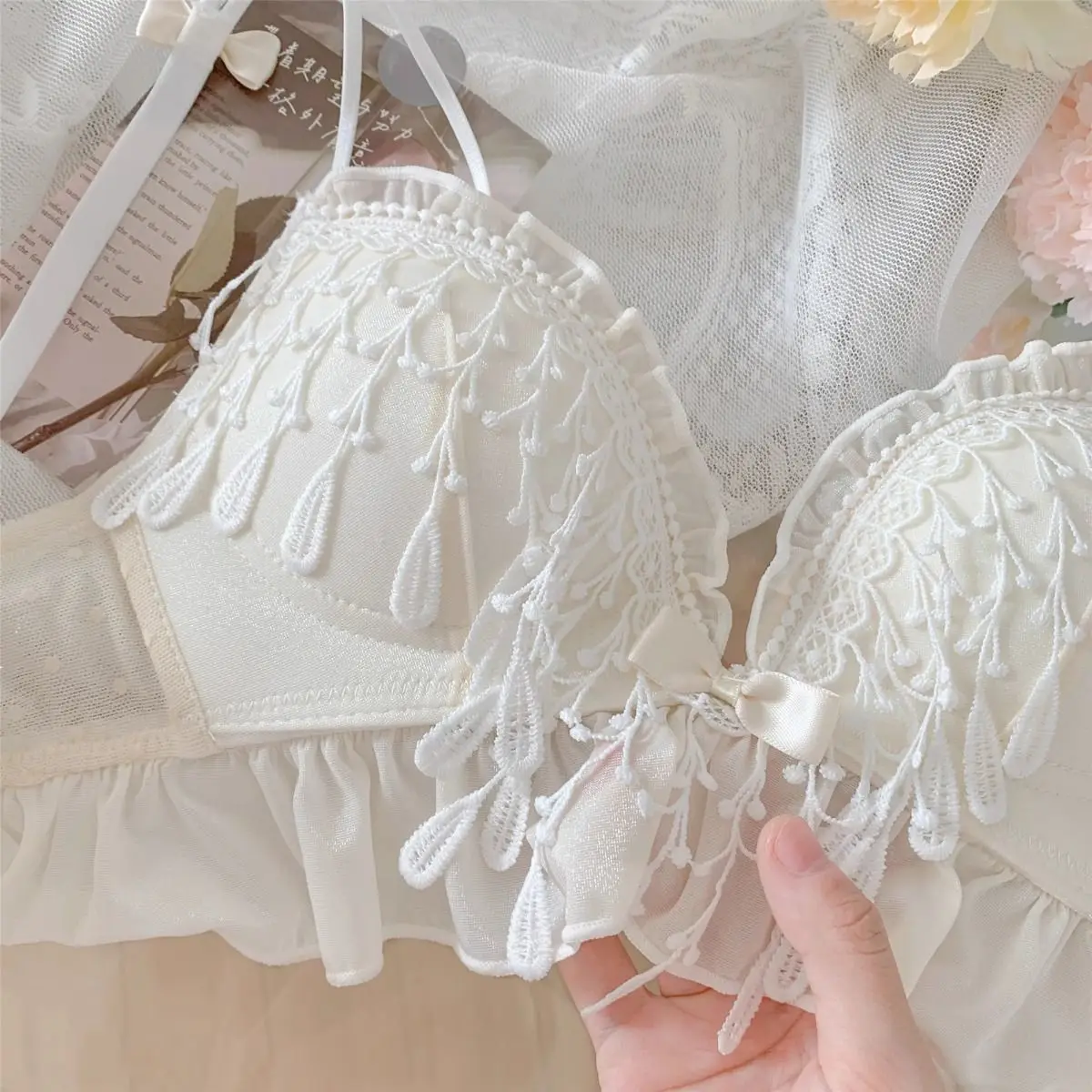Новый комплект с бюстгальтером Tzitzit для девочек небольшой грудью предотвращения