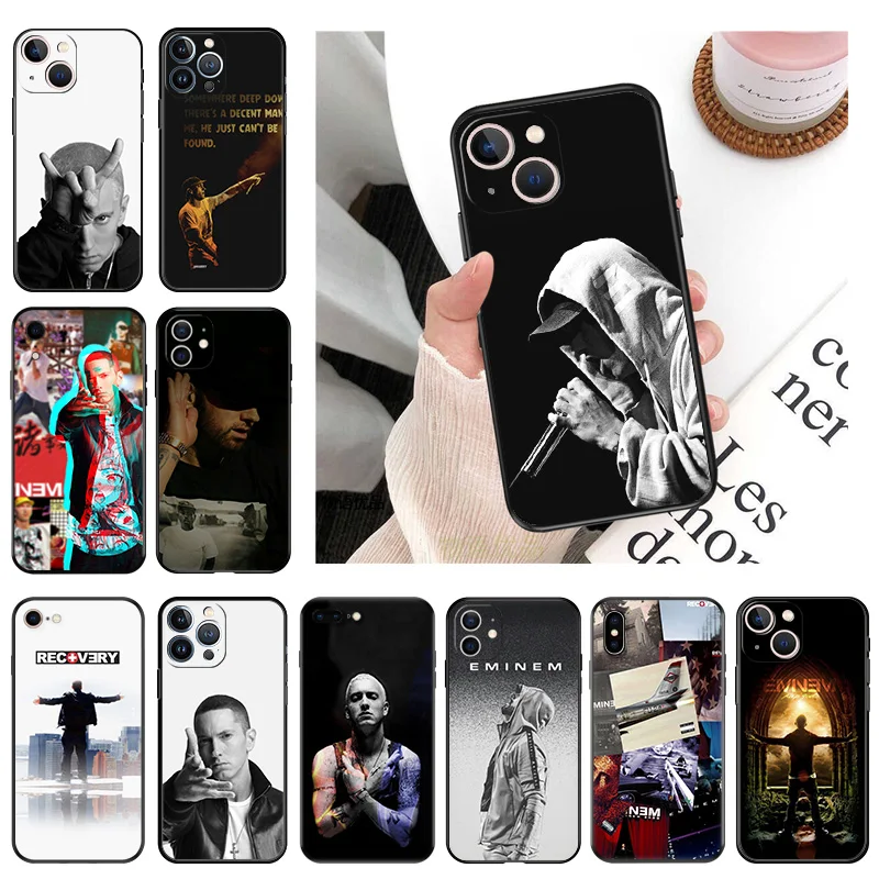 Ультратонкий матовый мягкий чехол для телефона Eminem RAP GOD iPhone 16Pro 15 14 13 12 Mini 11 16 Pro Max 7