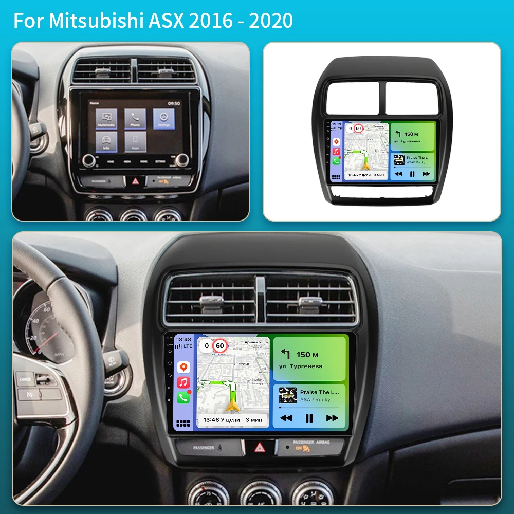 Фото Автомобильный радиоприемник QLED Android 16, мультимедийный видеоплеер для Mitsubishi ASX 1 2010-2016, GPS-стерео CarPlay, 5G, головное устройство №2