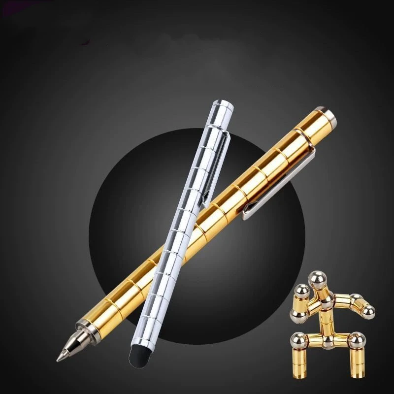 Magnetic Polar Pen Metal Magnet Modular Think Ink Toy Stress Fidgets Stress Relief Decompression Toy Polar Pen Magnetic Material