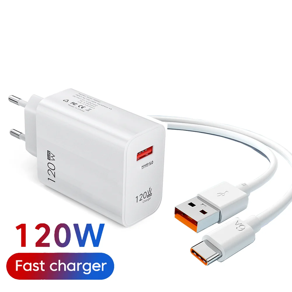 

GaN USB Fast Charger Quick Charge 5.0 Plug Phone Charge Adapter For Xiaomi 13 Pro iPhone 14 Samsung QC3.0 USB Wall Charger 120W