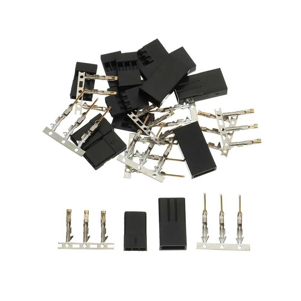 

5 Sets New Battery Accessories Black RC Model Receiver Male/ Female Connectors ESC Connection Servo Connector