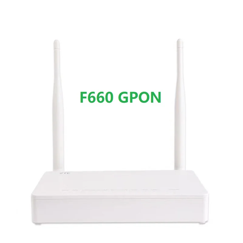 5PCS Original Novo F660 Gpon ONU 1GE+3FE+1POTS+WIFI Inglês Firmware FTTH Fibra óptica Terminal ONT Without Power