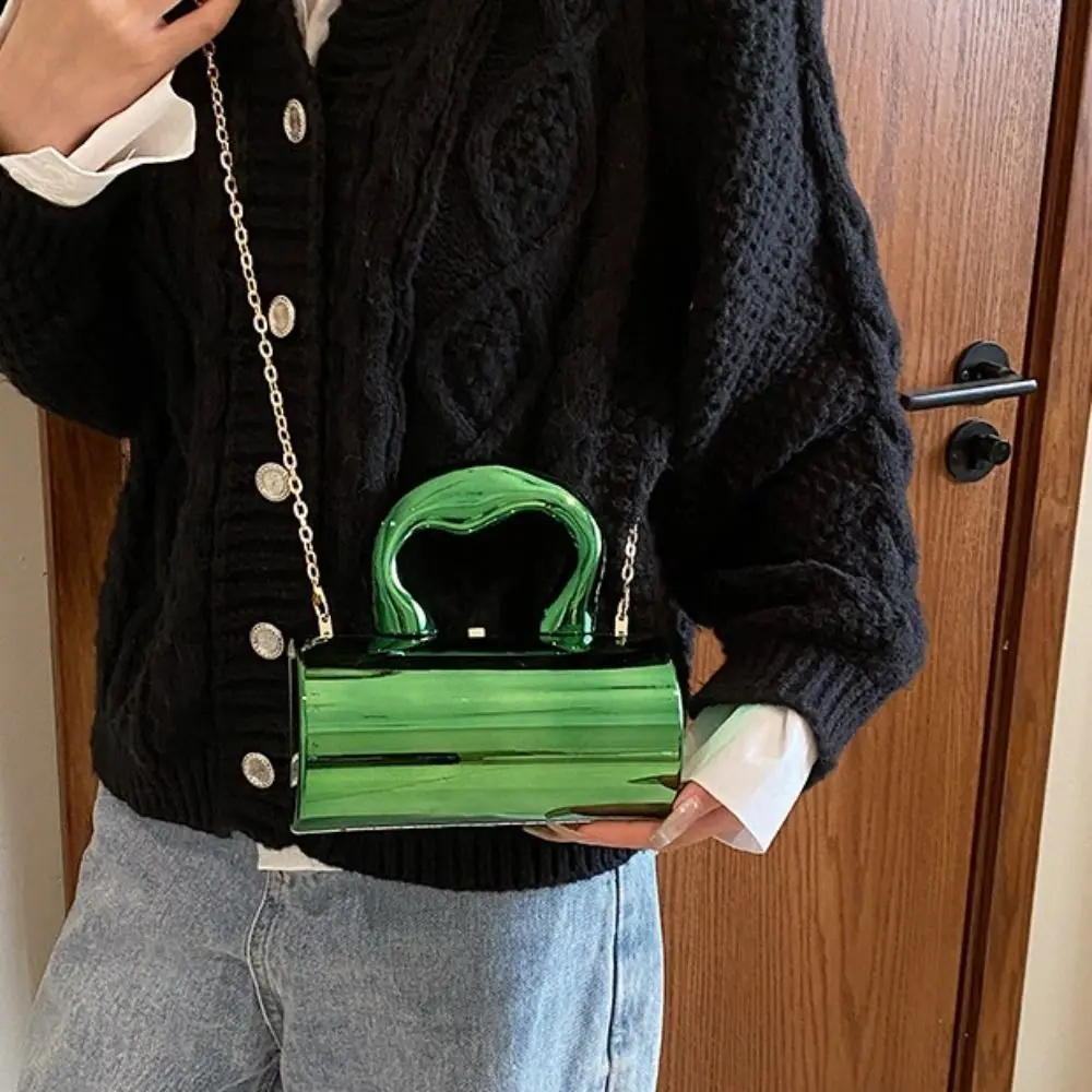 Акриловые модные вечерние кошельки мини-круглая цилиндрическая сумка