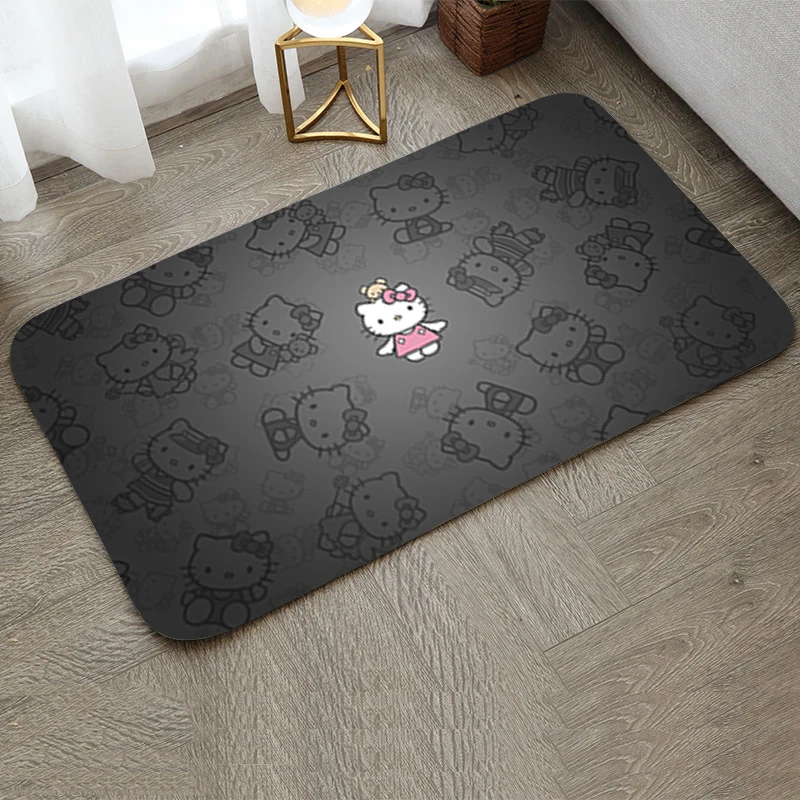 

Hallos Cat Welcome Mat Washable Non-slip Kitchen Rug Room Rugs Bathroom Floor Mats Balcony Carpet Foot Bath House Entrance Door