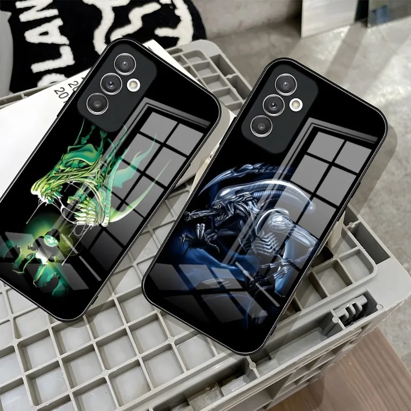 Чехол для телефона Alien Vs Predator для Samsung A34 A52 A14 A21 A71 A20 A31 A12 A51 A40 A32 A72 A30 A54, чехол из закаленного стекла