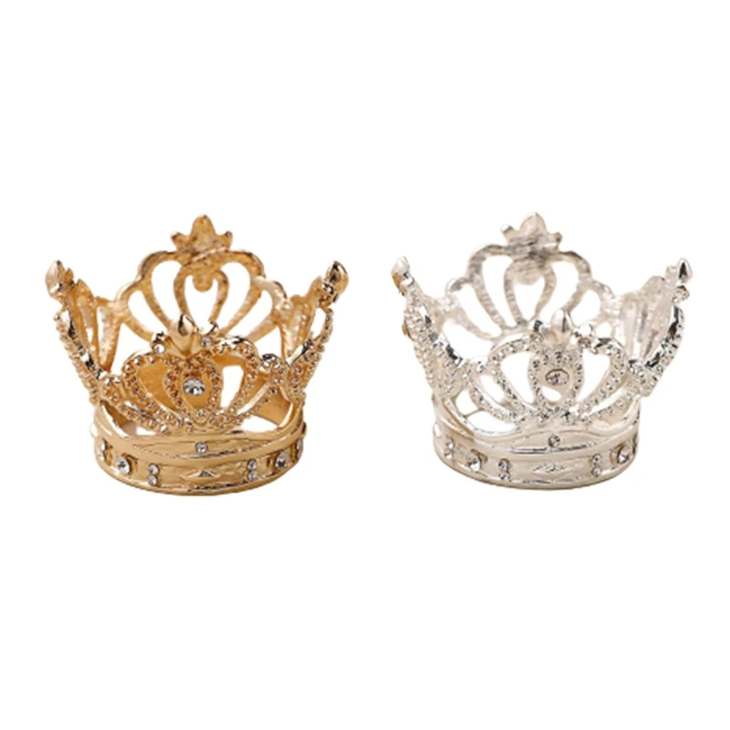 

12Pcs Crown Napkin Ring Metal Tissue Ring Napkin Buckle Suitable For Wedding Banquet Hotel Holiday Party Decor