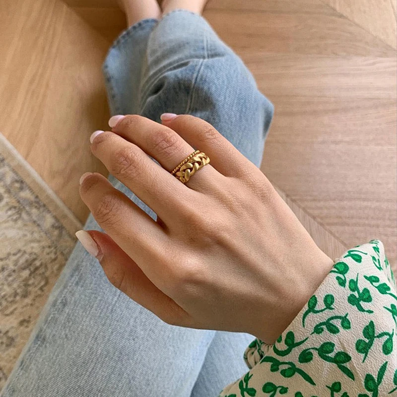 Женское кольцо Peri'sBox из матовой латуни много размеров