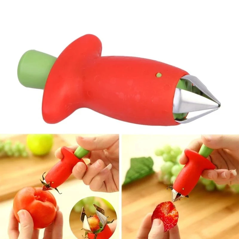 

Strawberry Huller Tomatoes Top Leaf Remover Fruit Tomato Stalks Spillter Knife Stem Remover Baking Cake Cooking Kitchen Gadgets