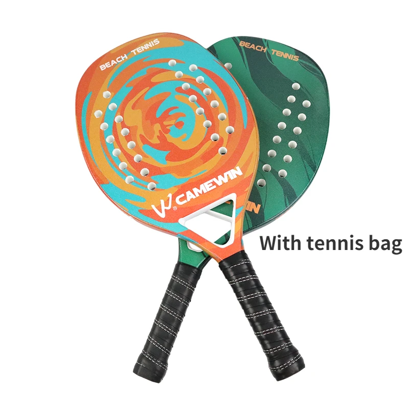 

KAIWEI Full Carbon Beach Tennis Racket Mens Professional Soft EVA Face Beachtennis Racquet Adult Unisex Padel RacketsTennis Bag