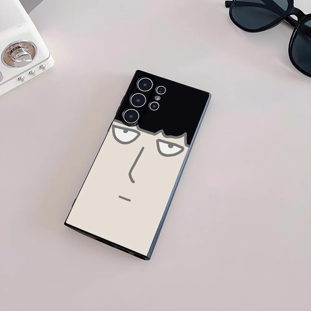 Забавный чехол для телефона P-Psycho 100 с аниме Samsung Galaxy S25 S24 S22 S23 Ultra S21 S20 Plus 5G матовый