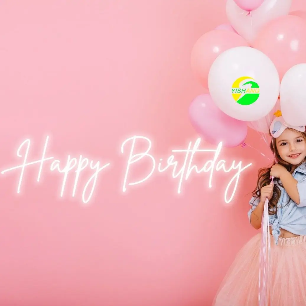 

Happy Birthday Neon Sign Lights Custom Party Art Decor Supplies Present Gender Reveal For Baby Show Personalized Gifts
