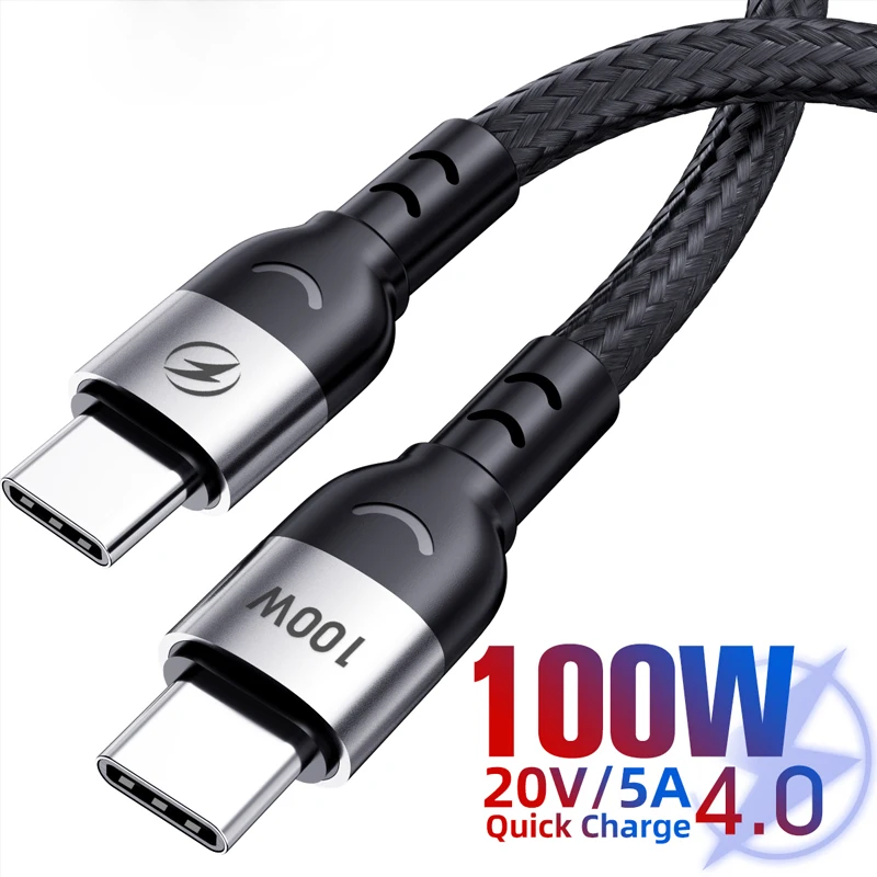 

Кабель USB C-USB Type C для MacBook Pro, провод для быстрой зарядки 100 Вт, PD, кабель для быстрой зарядки для Samsung, Xiaomi mi 10, зарядный кабель