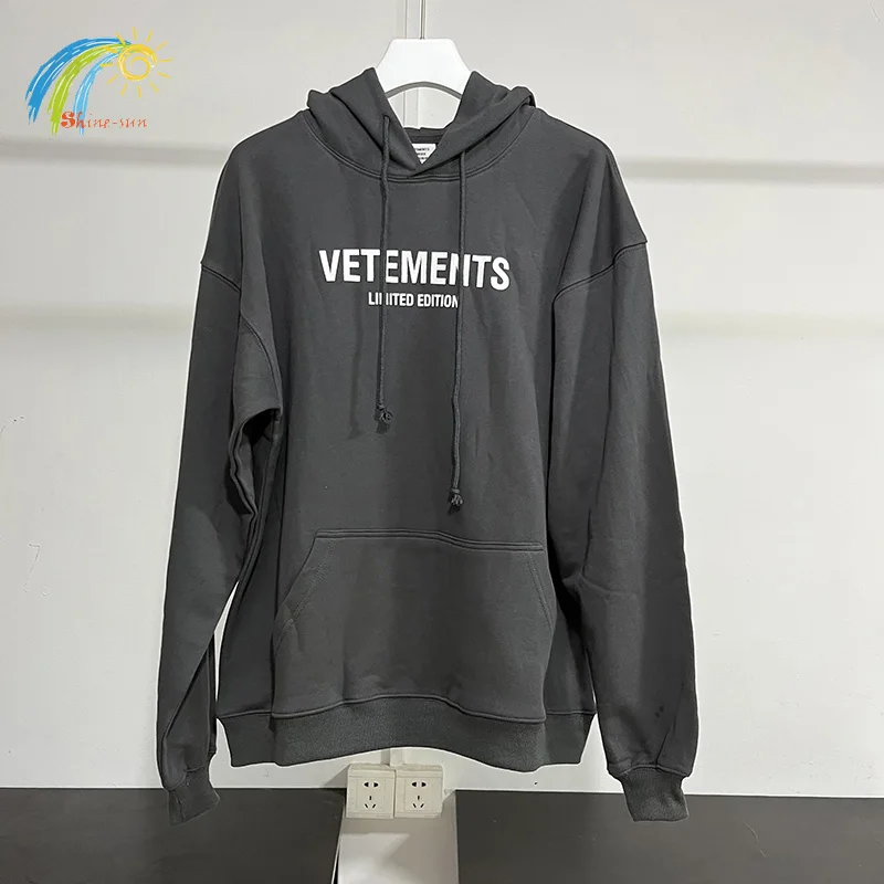 

Vetement лимитированный выпуск толстовки для мужчин и женщин 1:1 100% хлопок древесный уголь песок абрикос пуловеры оверсайз VTM толстовки