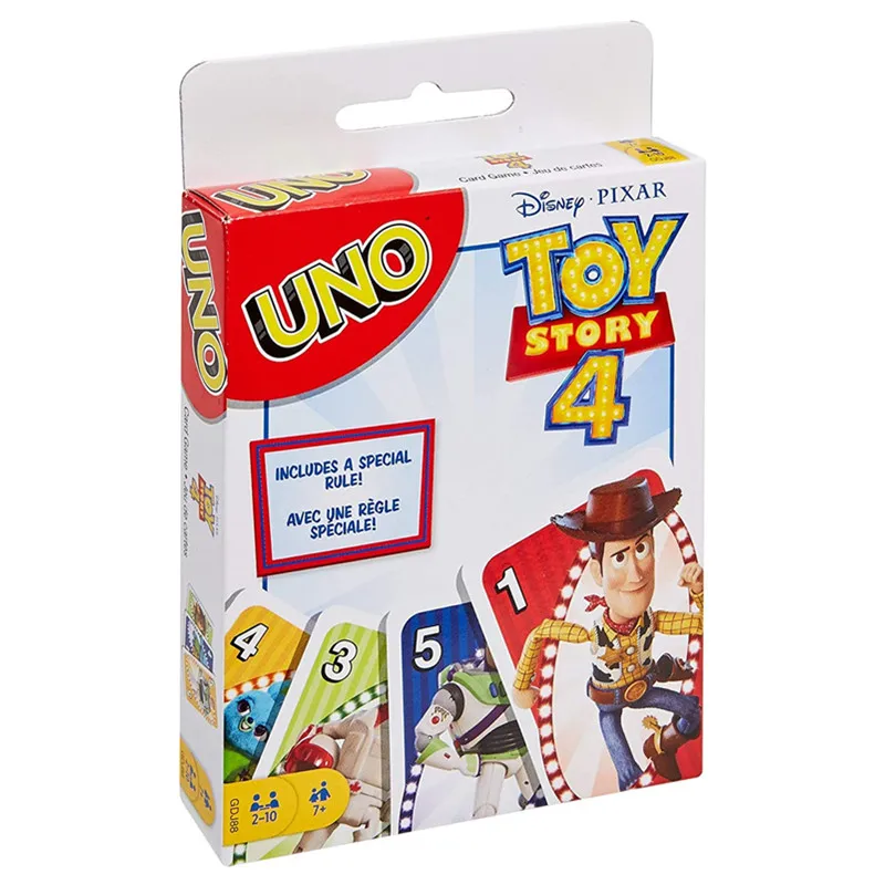 

Disney Pixar Toy Story 4 UNO Party Table Board Games Kids Family Card Game Mattel Fun Multicolor Basic Pack Toys Creative Gifts