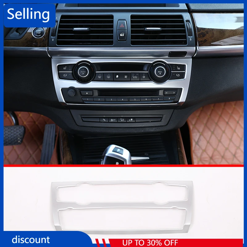 

Автомобильные аксессуары для BMW X5 X6 E70 E71 2008-2013, кнопки для украшения громкости кондиционера из АБС-пластика, рамка, отделка, 1 шт.