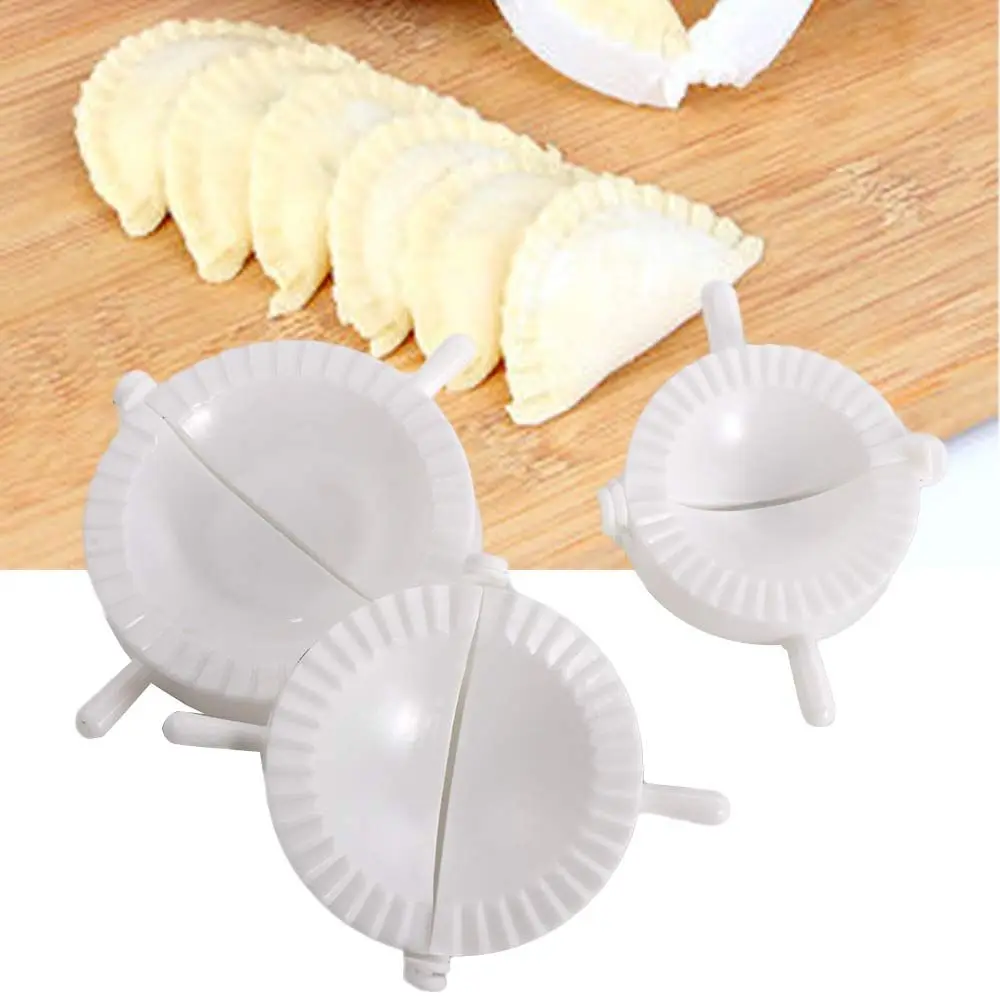 

3Pcs Kitchen Creative Dumpling Maker Mold Manual Wraper Dough Cutter With Handle Dough Pressing Tools For Turnover Pastry