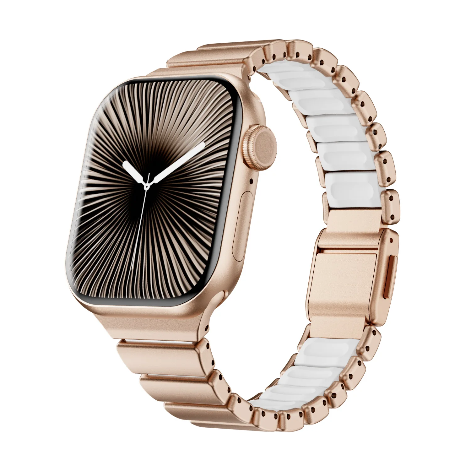Фото Тонкий силиконовый ремешок из нержавеющей стали для Apple Watch S11 10 9 8 7 6 5 SE 4, магнитный браслет для Iwatch 38 40 41 42 мм №5